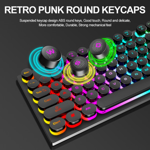 T80 Full Size Optical Gaming <b>Keyboard</b> and Mouse Set With Backlight <b>USB</b> Interface Waterproof Life OEM Punk Design Game <b>Keyboard</b> - Product Image 4