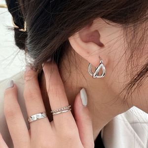 Yinruitai 925 Sterling <b>Silver</b> Geometric <b>Stud</b> Earrings For Women Party Fashion Jewelry - Product Image 3