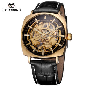 FORSINING Orologio Automatico Scheletrato da Uomo Resistente all'Acqua <span class=keywords><strong>3</strong></span> <span class=keywords><strong>ATM</strong></span>, Cinturino in Vera Pelle, Orologio Meccanico di Lusso Popolare con Quadrante Quadrato - Product Image 6