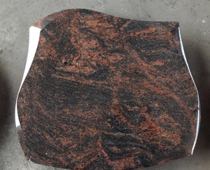 黒御影石の記念碑墓石、天使とハートのカスタム御影石モニュメント - Product Image 5