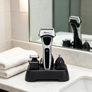 ANBOLIFE <span class=keywords><strong>Tondeuse</strong></span> et <span class=keywords><strong>tondeuse</strong></span> à barbe professionnelle 5 en 1 pour usage domestique, rasoir nasal sans fil pour hommes, ensemble de toilettage - Product Image 2