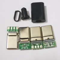 Cargador eléctrico de plástico, micro usb tipo b c chapado en oro 2,0, conector macho y hembra de 4 y 5 pines para teléfono móvil