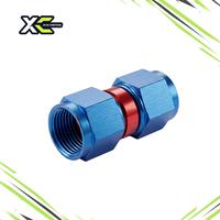 Sambungan Putar Lurus AN dengan Ujung Mur Hex Aluminium Anodized Biru untuk Saluran Bahan Bakar Sistem Rem Hidrolik Balap OEM
