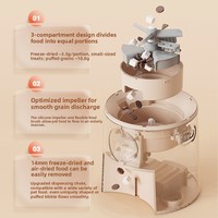Distributeur automatique intelligent pour animaux de compagnie 4,2 L avec bol en acier inoxydable, alimentation programmée, batterie de secours pour chats, pour la maison, le travail et les courts séjours