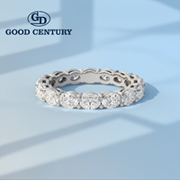 Bague d'éternité en or 18 carats avec diamant de laboratoire taille ovale Good Century pour homme, bijoux fins de mariage, cadeau délicat pour anniversaire