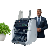 Compteur de billets professionnel 6070MAX de qualité bancaire, robuste, avec reconnaissance automatique des devises, deux compartiments, trémie de 500 pièces et écran LCD
