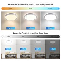 TSINYE rond blanc gradation en continu 3000-6500k rétro-éclairage Rgb atmosphère lampe multifonction 24w Led plafonnier pour la maison