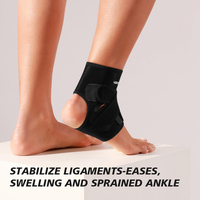 Attelle de cheville sportive unisexe VBOSI 1238 en nylon et néoprène respirant avec bandes réglables, stabilisatrice pour entorses, compression et fermeture auto-agrippante