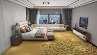 Usine de haute qualité luxe personnalisé cinq étoiles hôtel Casino salle de banquet couloir Nylon pare-feu à mur Akminster tapis
