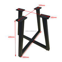 Pied croisé en métal de haute qualité pour tables basses rondes Noir, base de table basse en laiton en métal