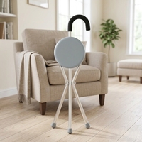 Canne pliante en alliage d'aluminium légère et réglable de haute qualité Orange Light Future avec siège pour personnes âgées, capacité de charge de 250 lb, pour l'extérieur