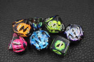 Alta qualità nuovo Polyhedral Dragon Eye Rainbow Color <span class=keywords><strong>dadi</strong></span> 7 pezzi Set <span class=keywords><strong>dimensioni</strong></span> Standard in stock - Product Image 5