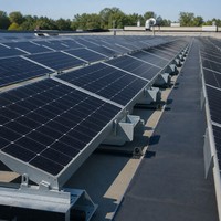 Système de montage solaire pour toit plat, acier revêtu de zinc, d'aluminium et de magnésium, support de ballast PV, stable et durable