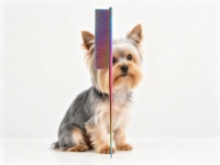 Peigne de toilettage pour animaux de compagnie en acier inoxydable arc-en-ciel MC-100E