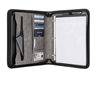 Portafolio de Cuero PU A4, Carpeta de Archivos para Documentos Empresariales, Portapapeles y Calculadora con Logotipo Personalizado