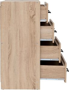 Mueble <span class=keywords><strong>de</strong></span> almacenamiento con 4 cajones, cómoda, roble Sonoma claro - Product Image 6