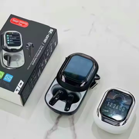 Earphone Gaming Kontrol Sentuh SE-ONE Earphone ANC ENC LCD Layar Penuh Nirkabel TWS Earbuds Peredam Kebisingan Ganda Layar HD
