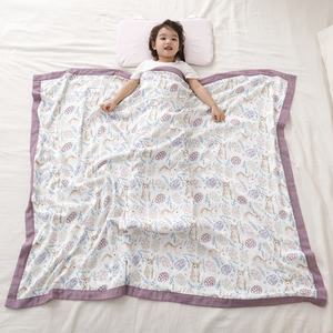 Newborn Bamboo Fiber Four Seasons Baby Blanket Gauze Small Cover Swaddling Cloth 6-layer Summer Cool <strong>Quilt</strong> - Product Image 1