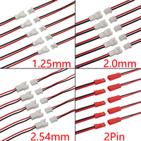 Mini 1.25mm JST Plug Jack Connecteur Câble Conseil 2 Broches Mâle Femelle PH2.0 XH2.54 Petite Mezzanine Fil Électronique 10/5/2