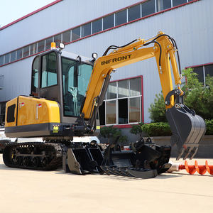 Frete Grátis 2000kg 2t Home Mini Escavadeira Trackdigger Pequena com Braçadeira Hidráulica Polegar - Product Image 5