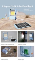 Offre Spéciale Usb Rechargeable Bleu Led Lampe Solaire Alimenté Portable Projecteur Camping En Plein Air Éclairage D'inondation Lumière De Secours