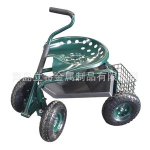 Qingdao Lite Metal Garden Chair <b>Cart</b> TC4501D 4 Wheels Portable <b>Tool</b> Seat <b>For</b> Outdoor Use - Product Image 5