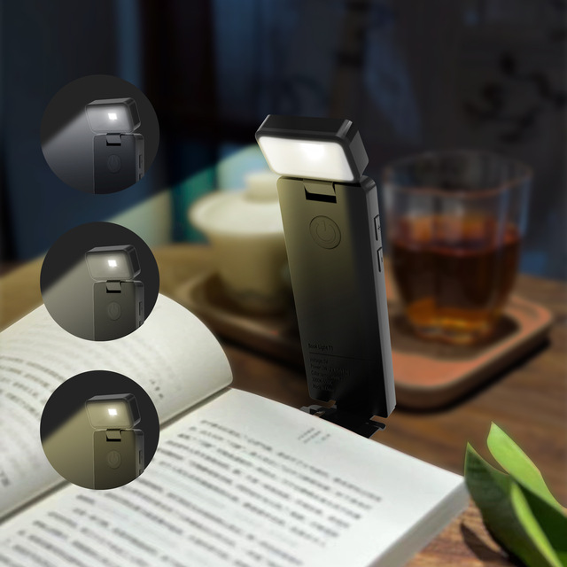 USB Rechargeable Book Light for Reading in Bed Portable Clip-on Dimmable LED Desk Reading Light