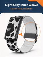 Bracelet de montre en nylon à motif léopard, respirant, 25 mm, pour montre connectée Amazfit Helio/ODM/OEM
