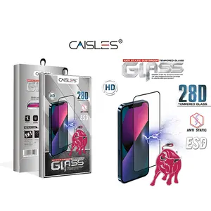 28D Tempered Glass screen protector ESD Film Clear 2 5D 9H anti scratch mobile phone protection