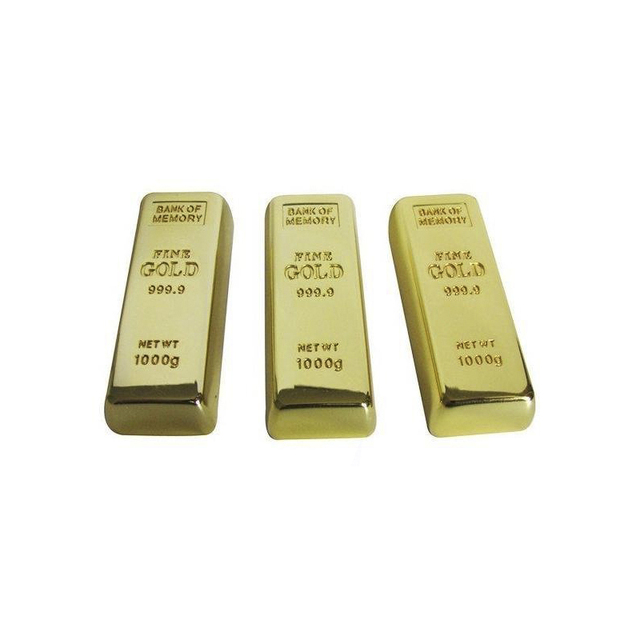 2GB Golden Metal USB Flash Drive Promotional Business Gift with 1GB 128MB 8GB 16GB Capacities USB 2.0 3.0 Interface for Cameras
