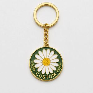 Porte-clés Marguerite Personnalisé de Haute Qualité en Gros, Porte-clés Floraux Blancs pour Dames, Décoration pour Boutiques de Fleurs, Promotion, Souvenir - Product Image 2