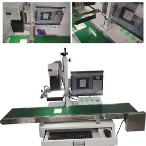 Lyncwell Production Line Flying Co2 Laser Marking Machine Expiry Date Batch Code Laser Printer For Plastic Bags Cable Pet Bottle