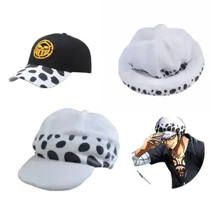 3 Estilos 0one Piece Pieza Trafalgar D. Water Law Kawaii Cartoon Cosplay Party para invierno Unisex Anime Plush Hat