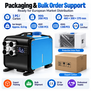 เครื่องทำความร้อนไฟฟ้า 5KW 12V 24V 220V อลูมิเนียมอัลลอยด์แบบพกพาสำหรับใช้งานเชิงพาณิชย์ ความจุทำความร้อน 1500 ตารางฟุต รุ่น ND02001 - Product Image 4