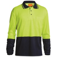 Camisa de Trabajo Reflectante de Seguridad de Alta Visibilidad Antiarrugas para Hombre, Talla Grande, Manga Larga, Informal para Exteriores, Tejido Jersey Sólido Transparente