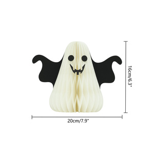 Adornos de Halloween de Fantasmas Etéreos, Escultura de Espíritu en Papel de Panal 3D Delicado, Decoraciones Plegables Ecológicas para Interiores/Exteriores - Product Image 3