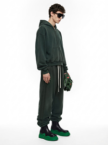 <span class=keywords><strong>Felpa</strong></span> con Zip Personalizzabile Autunno/Inverno: Stile Streetwear Americano, Cool e Versatile, Effetto Vintage Lavato, Vestibilità Ampia - Product Image 4