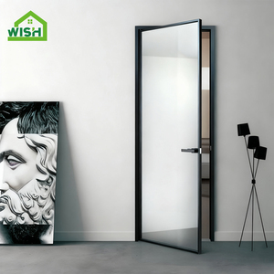 Wish 2026 Porta da <span class=keywords><strong>Bagno</strong></span> Moderna in Materiale High-Tech, Profilo Sottile in Alluminio e Vetro - Product Image 3