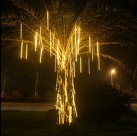 Guirlandes lumineuses RVB nouveau 10 tubes extérieur année pluie de météores LED noël étanche IP65 écologique 220V/110V boîte de couleur 20 arbre