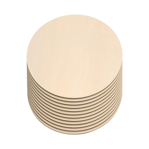 Venta Directa de Fábrica, Discos de Madera Natural sin Acabado, <span class=keywords><strong>Recortes</strong></span> Redondos de Madera para Pintar/Manualidades/Dekoración - Product Image 1