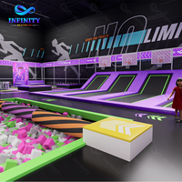 Ensemble clé en main FEC sur mesure pour salle d'arcade VR, trampoline et jeux interactifs avec aménagement flexible
