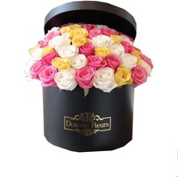 Boîte d'emballage de fleurs d'expédition ronde élégante fantaisie personnalisée/emballage de bouquets de fleurs/emballage de fleurs