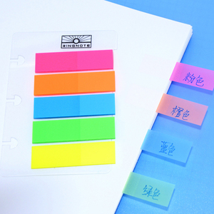 Blocs-notes adhésifs RINGNOTE PET 5 couleurs pour agenda à anneaux avec index en cm et pouces, couverture rigide imprimée UV, cadeau - Product Image 4