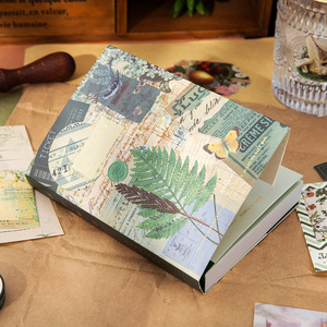 Ensemble cadeau de journal sur le thème des plantes rétro Simno, esthétique, carnet A6, papeterie <span class=keywords><strong>vintage</strong></span>, <span class=keywords><strong>kit</strong></span> de fournitures de <span class=keywords><strong>scrapbooking</strong></span> DIY 123 pièces - Product Image 3