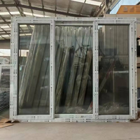China Factory UPVC PVC 3 Paneele doppelt getöntes reflektieren des Glass chiebe fenster mit Bildschirm