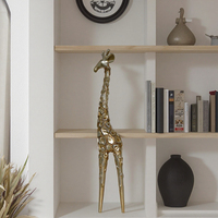 Sculpture de girafe en polyrésine de style Art déco rétro, décoration d'intérieur, ornement de table pour le salon