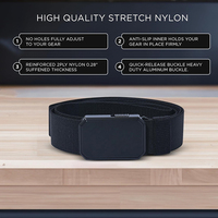 Ceinture réglable pour homme, discrète, unisexe, invisible, robuste, tactique, avec boucle à dégagement rapide