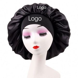 Gorros de satén grandes con banda elástica ancha para el cabello, para mujeres negras, trenzas, gorros para dormir por la noche - Product Image 1