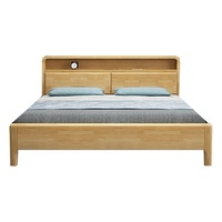 1.8m bois massif design nordique reine king size cadre chambre meubles classique chine confort lit avec rangement