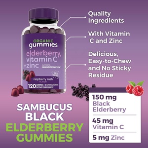 Vitadiscovery OEM Gummies à l'Immunité à Base de Sureau Biologique Halal Vitamine C + Zinc + Oméga 3 Antioxydant Compléments Alimentaires à Base de Plantes pour Adultes - Product Image 3